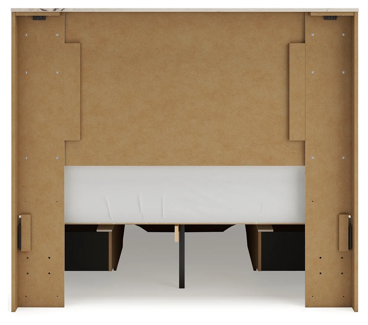 Lawroy - Light Natural - Full Panel Bed With Storage Footboard And 2 Under Bed Storage Units - Image 8