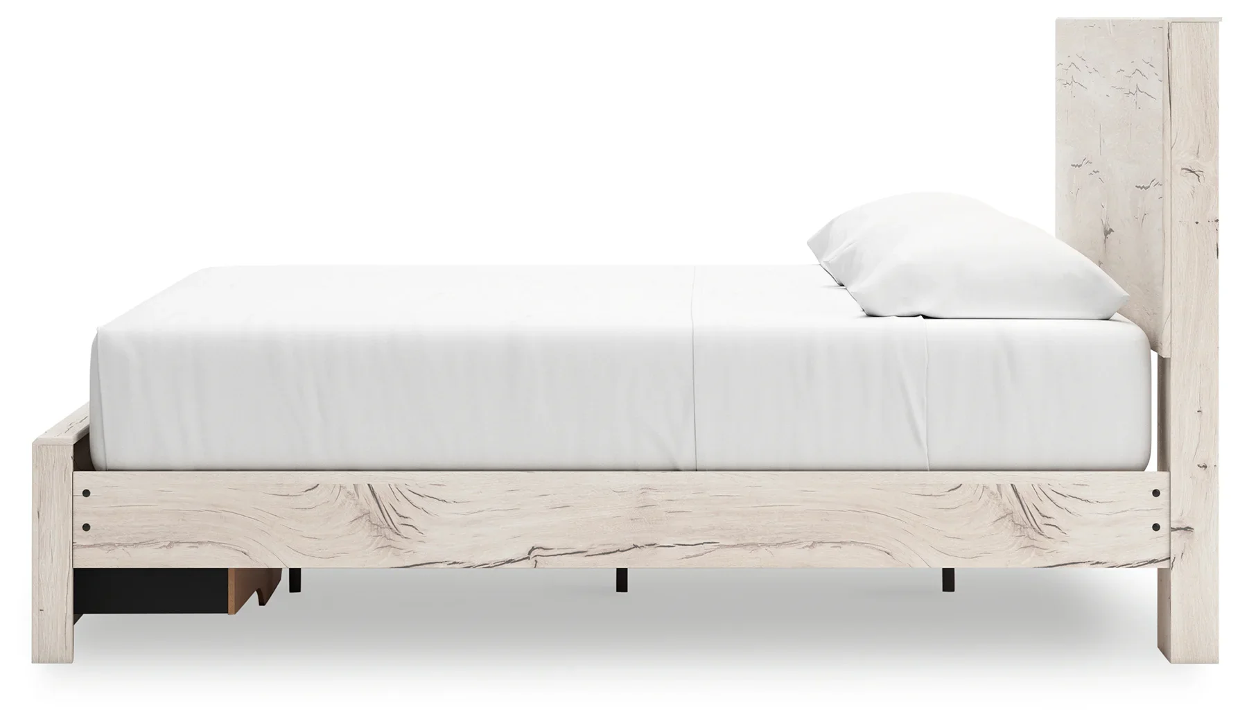 Lawroy - Light Natural - King Panel Bed With Storage Footboard - Image 7