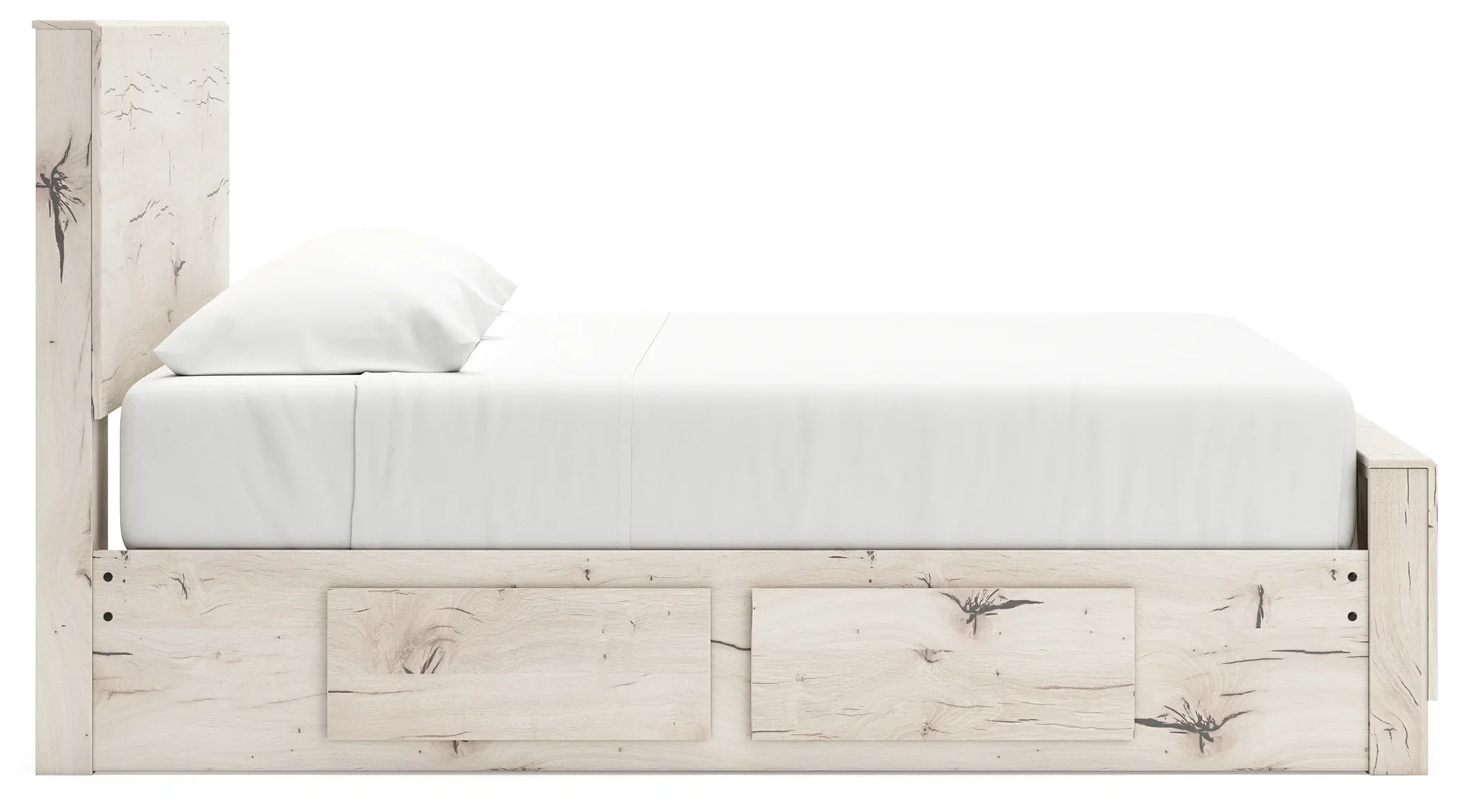 Lawroy - Light Natural - King Panel Bed With Under Bed Storage - Image 6