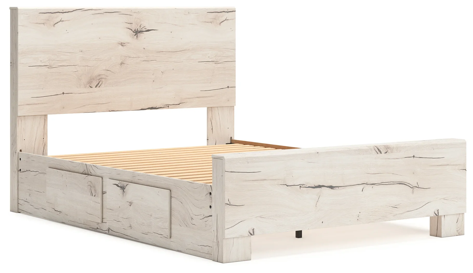 Lawroy - Light Natural - Queen Panel Bed With Under Bed Storage - Image 9