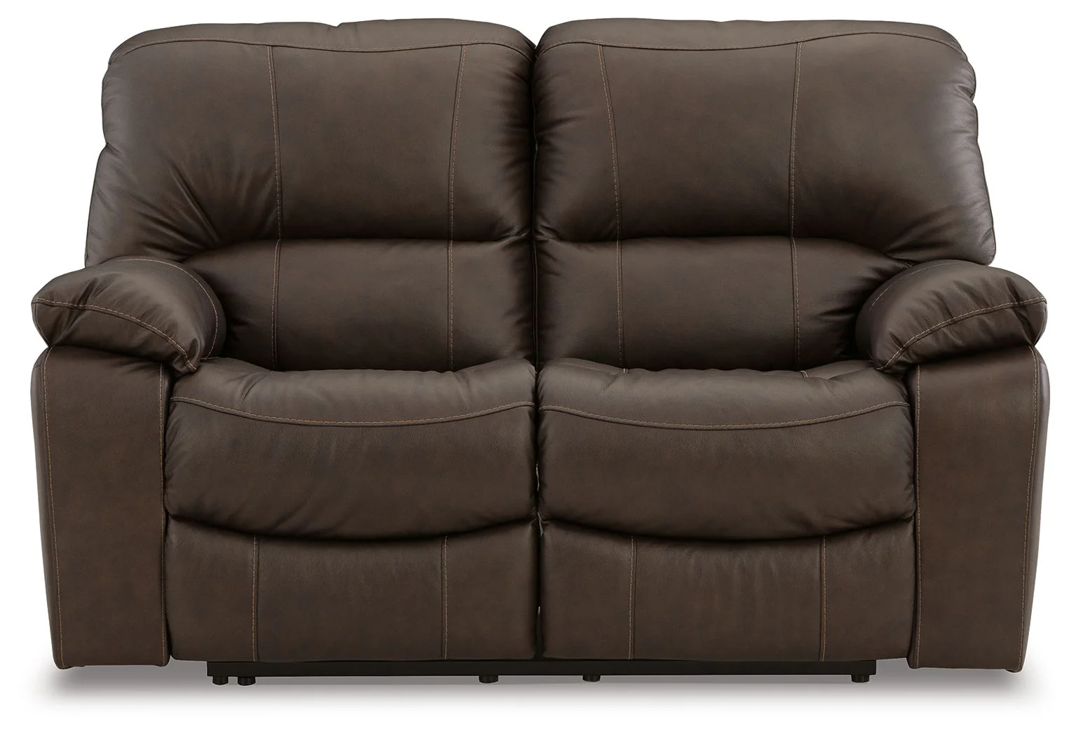 Leesworth - Dark Brown - Reclining Power Loveseat - Image 2