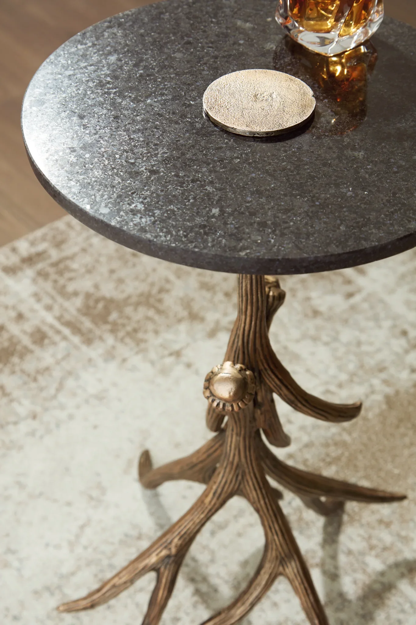 Lemkins - Black / Antique Gold Finish - Accent Table - Image 5