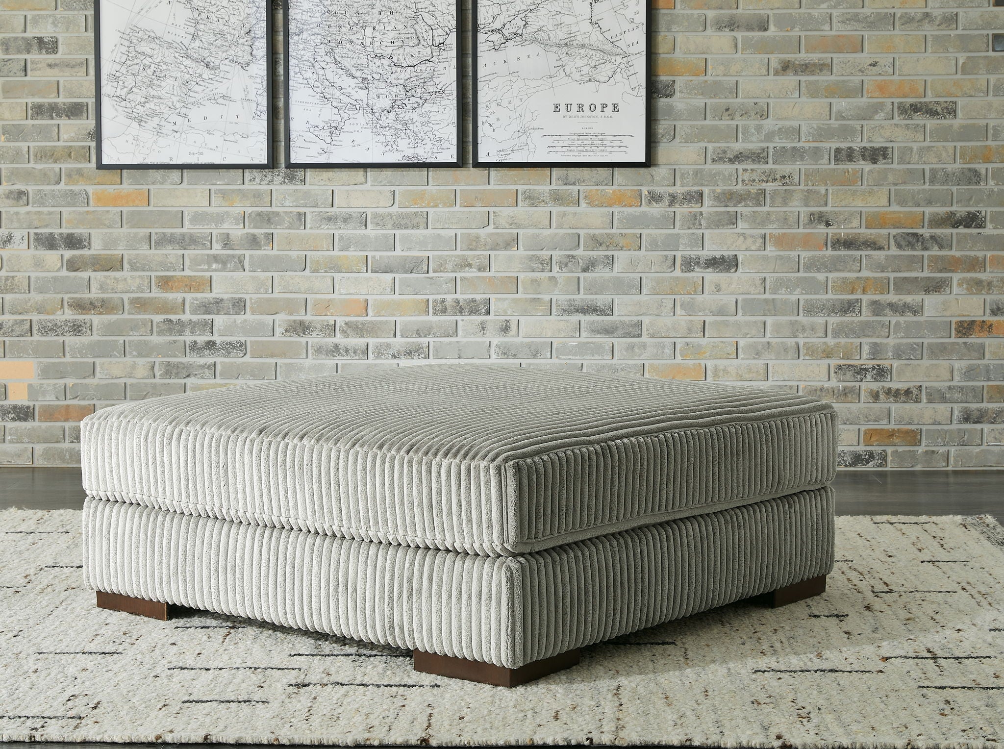 Lindyn - Fog - Oversized Accent Ottoman - Image 2