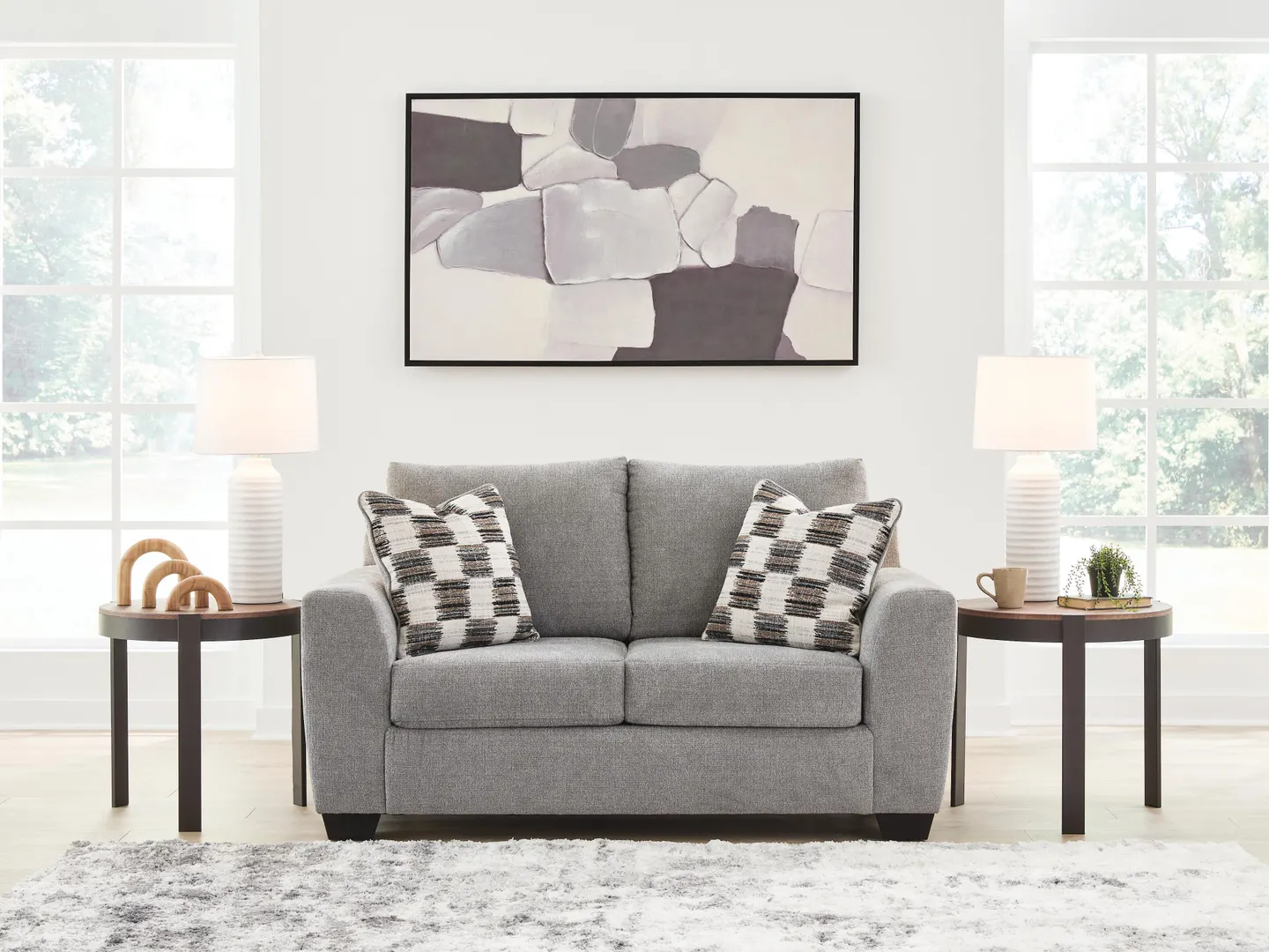 Loreo - Loveseat - Flint - Image 2