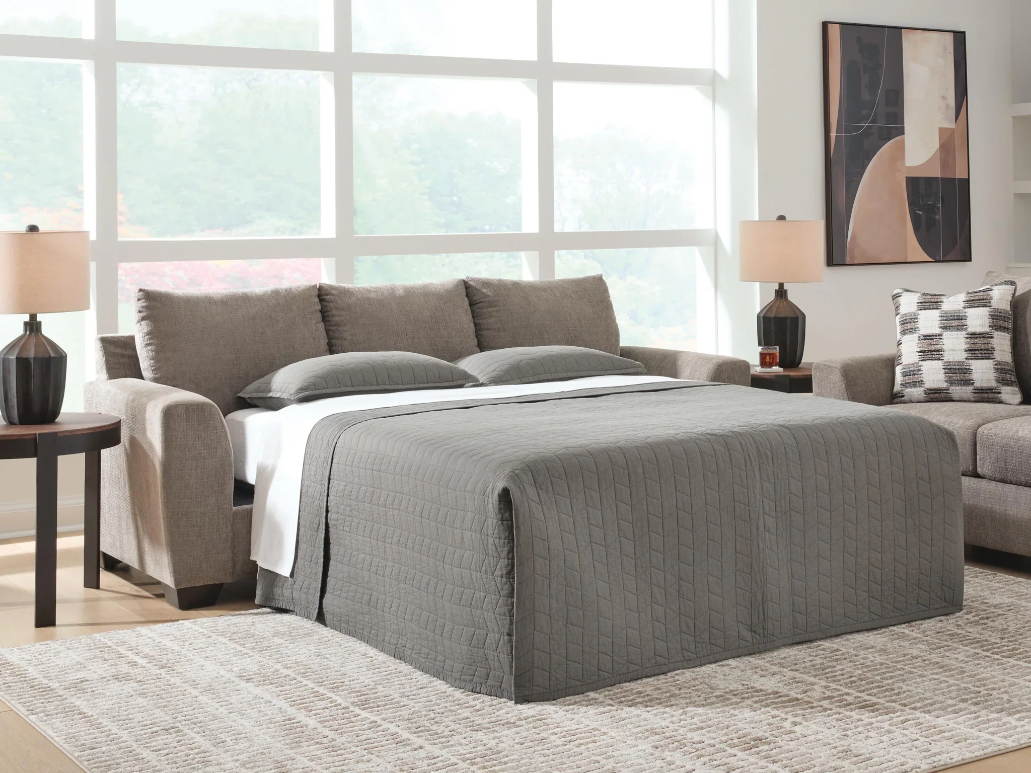 Loreo - Queen Sofa Sleeper - Truffle - Image 3