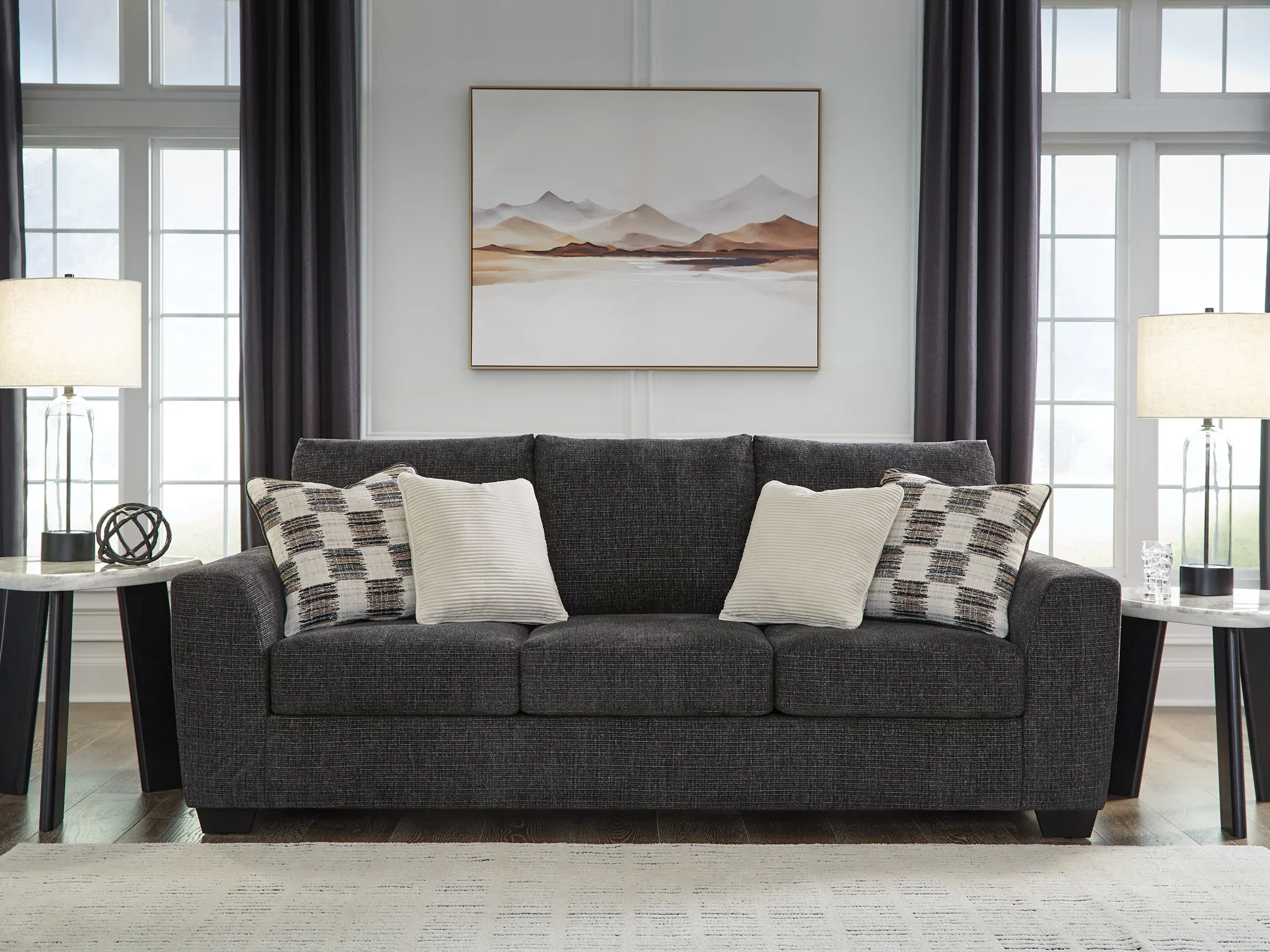 Loreo - Sofa - Ebony - Image 2