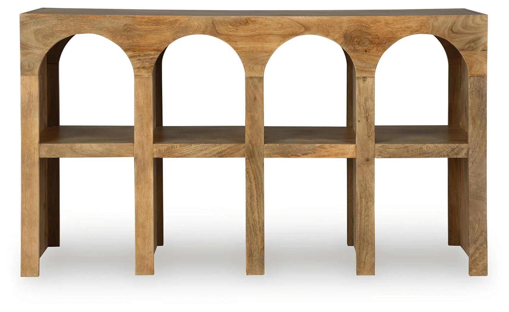 Luzmanacy - Natural Brown - Console Sofa Table - Image 3