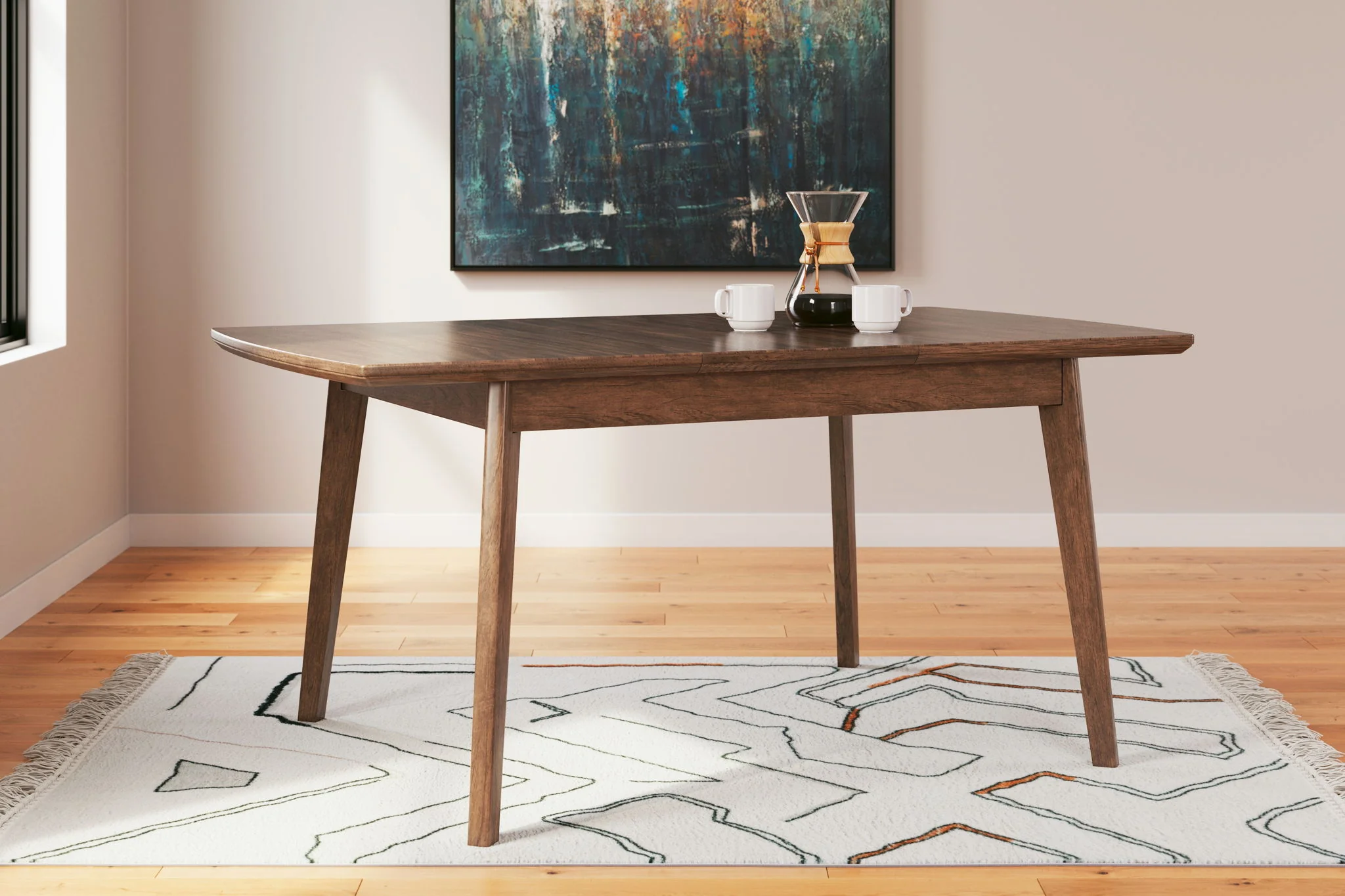Lyncott - Brown / Gray - 5 Pc. - Butterfly Extension Table, 4 Side Chairs - Image 2