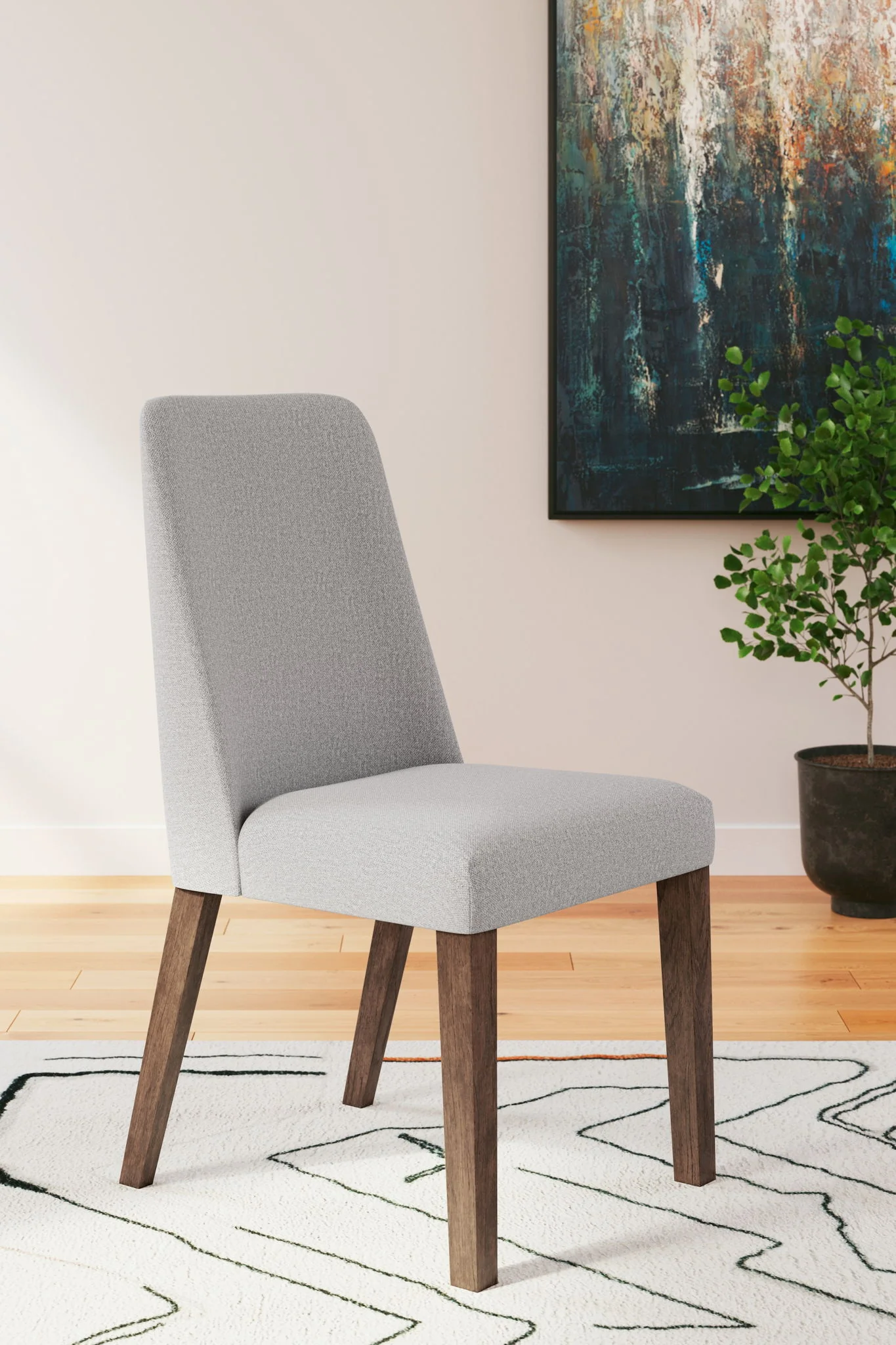 Lyncott - Brown / Gray - 5 Pc. - Butterfly Extension Table, 4 Side Chairs - Image 3