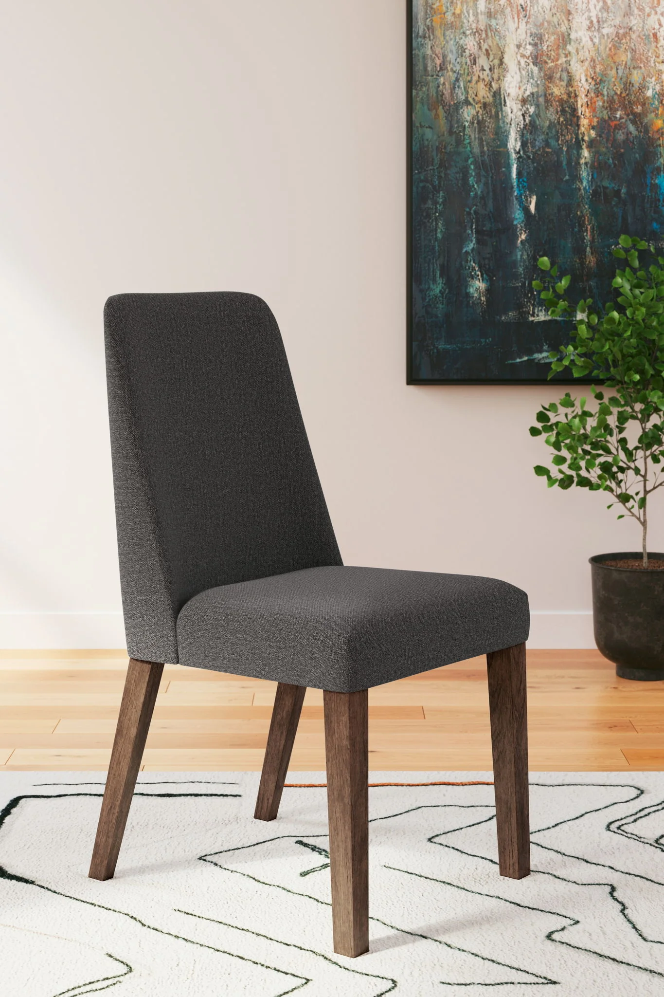 Lyncott - Charcoal / Brown - 5 Pc. - Dining Room Table, 4 Side Chairs - Image 3