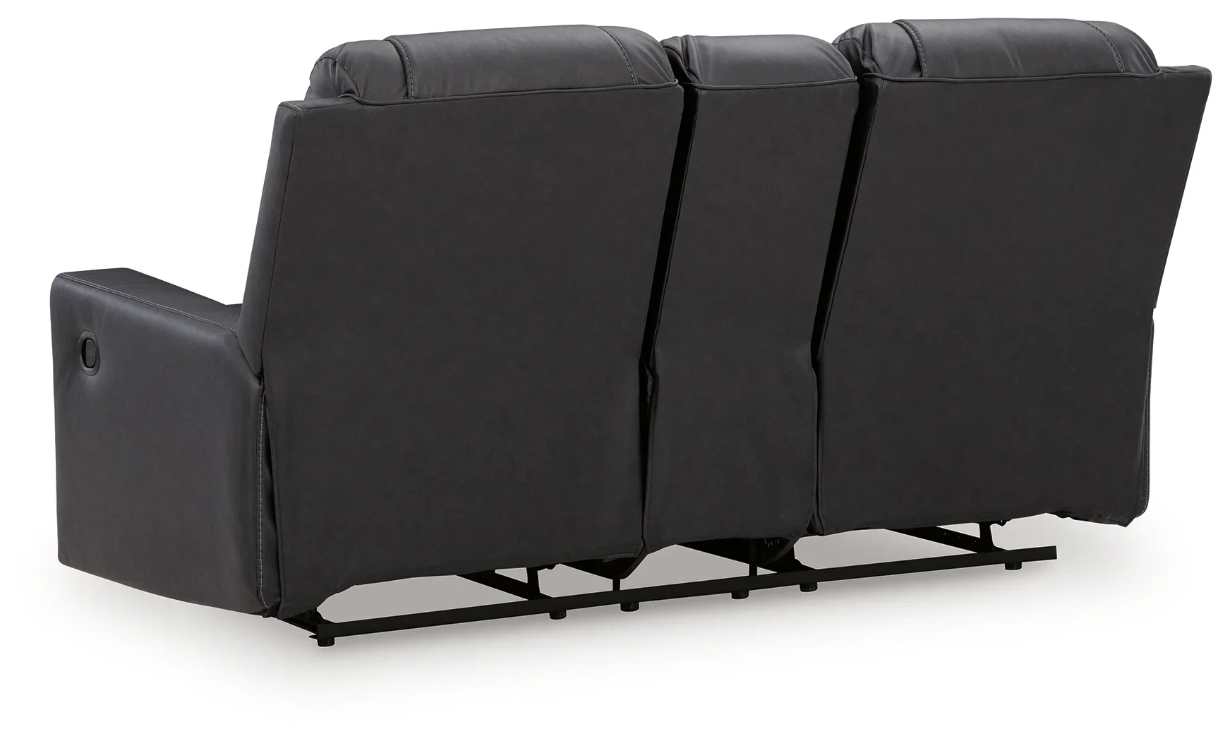 Mackmenville - Double Reclining Loveseat With Console - Carbon - Image 5