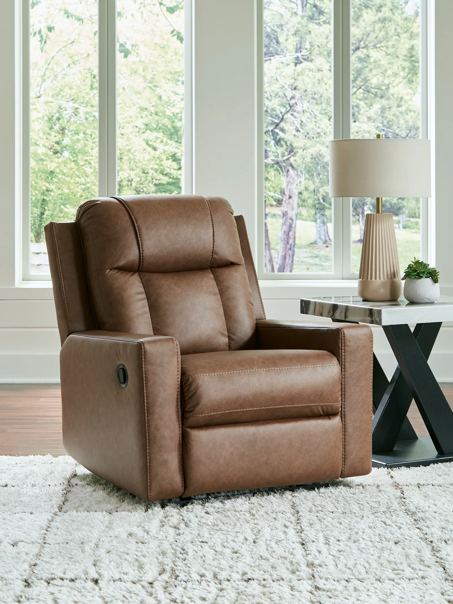 Mackmenville - Zero Wall Recliner - Caramel - Image 2