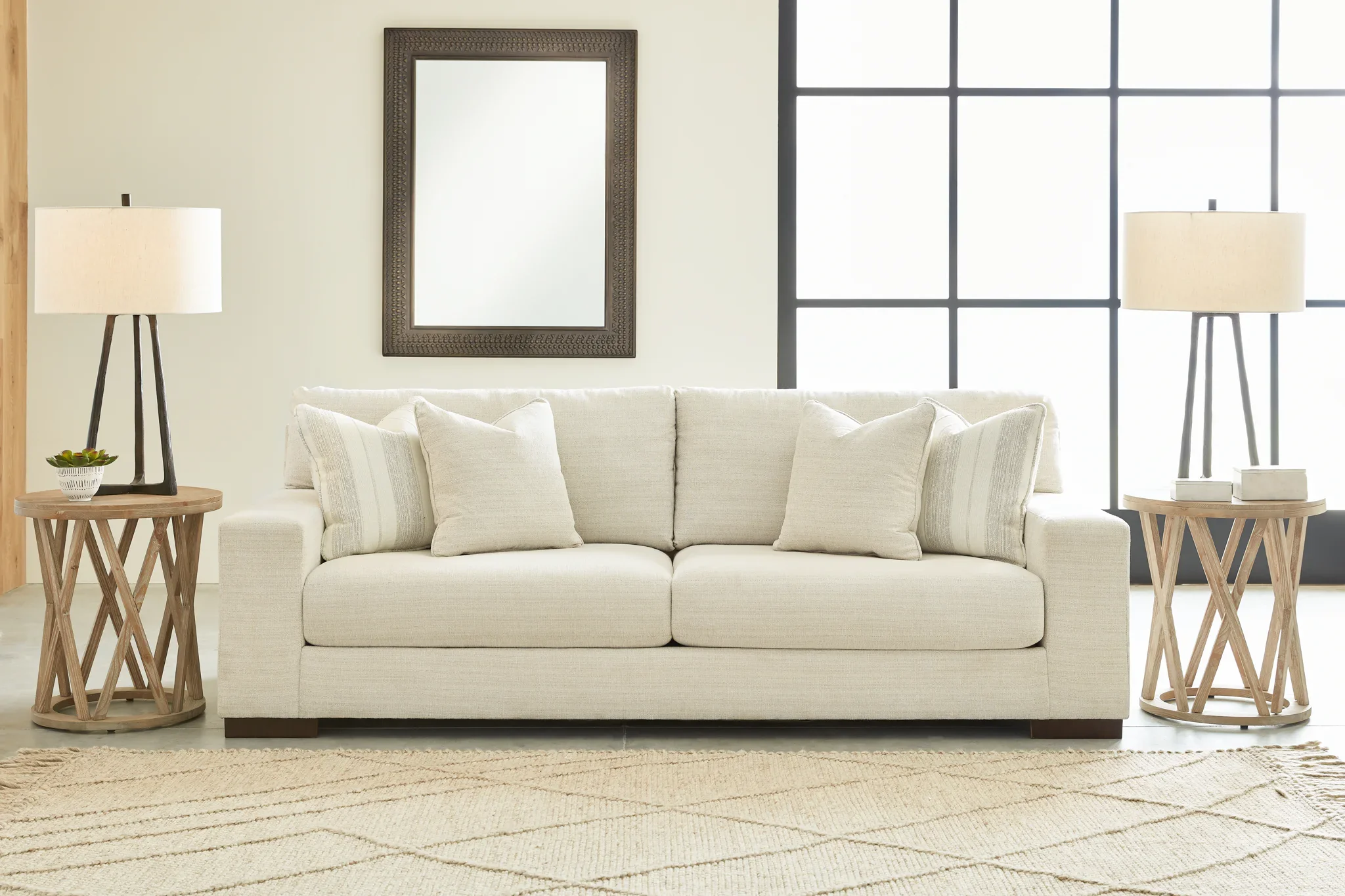 Maggie - 4 Pc. - Sofa, Loveseat, Chair and a Half, Ottoman - Birch - Image 2