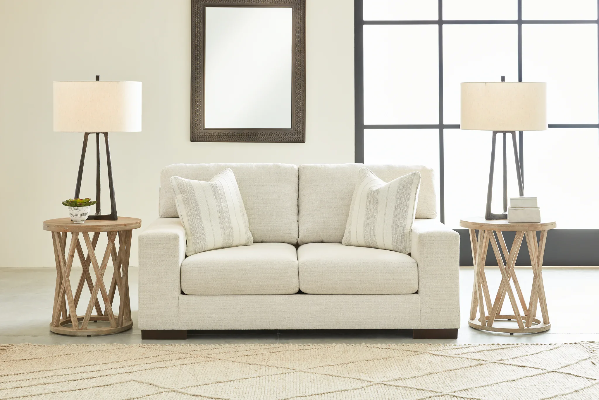 Maggie - 4 Pc. - Sofa, Loveseat, Chair and a Half, Ottoman - Birch - Image 3