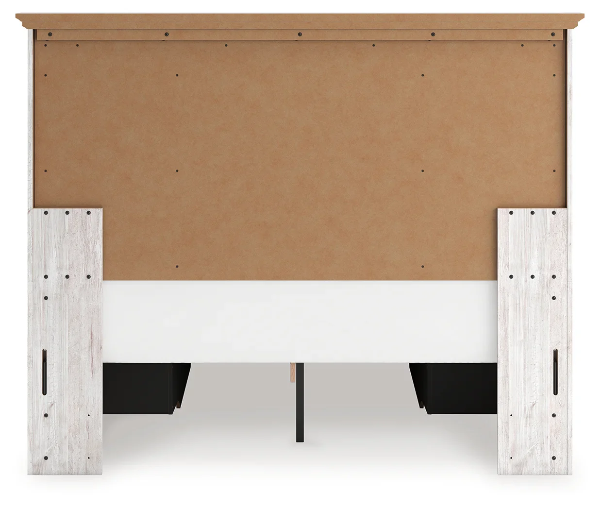 Makidern - Queen Panel Storage Bed With 2 Under Bed Storage Units And Storage Footboard - Whitewash - Image 5