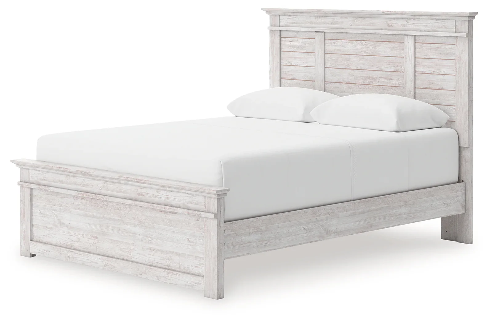 Makidern - Queen Panel Storage Bed With Under Bed Storage Unit - Whitewash - Image 2