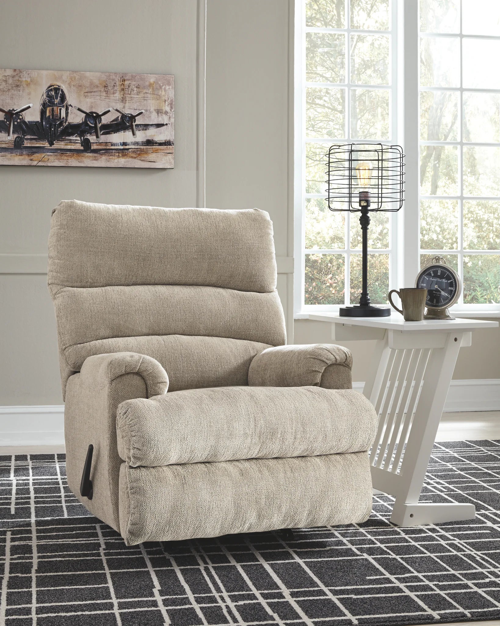 Man - Beige - Rocker Recliner - Image 2