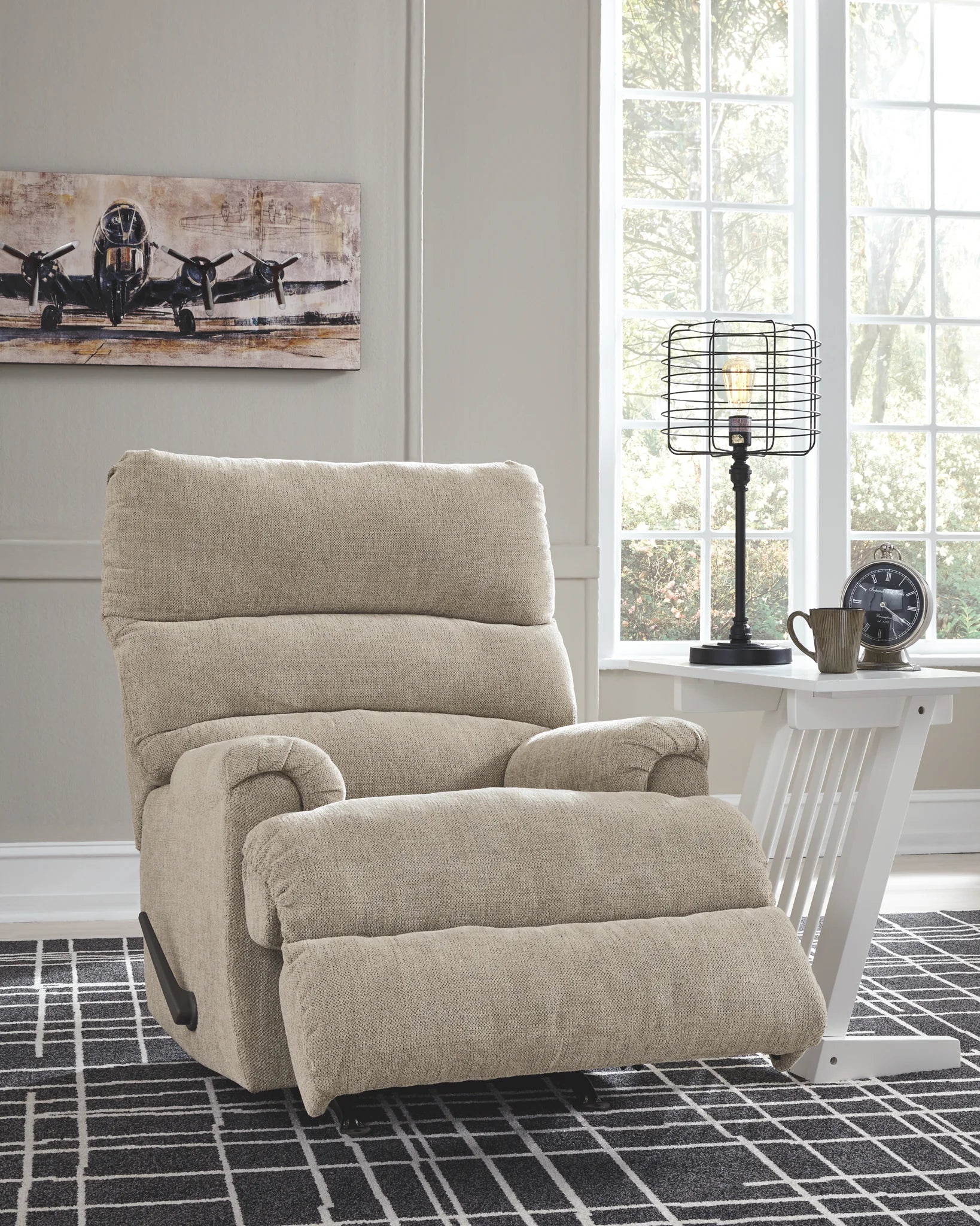 Man - Beige - Rocker Recliner - Image 5