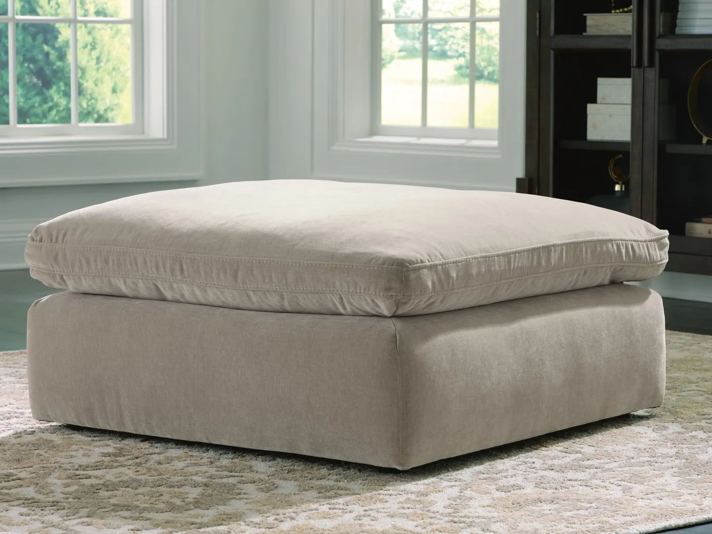 Maxton Heights - Oversized Accent Ottoman - Pebble - Image 2