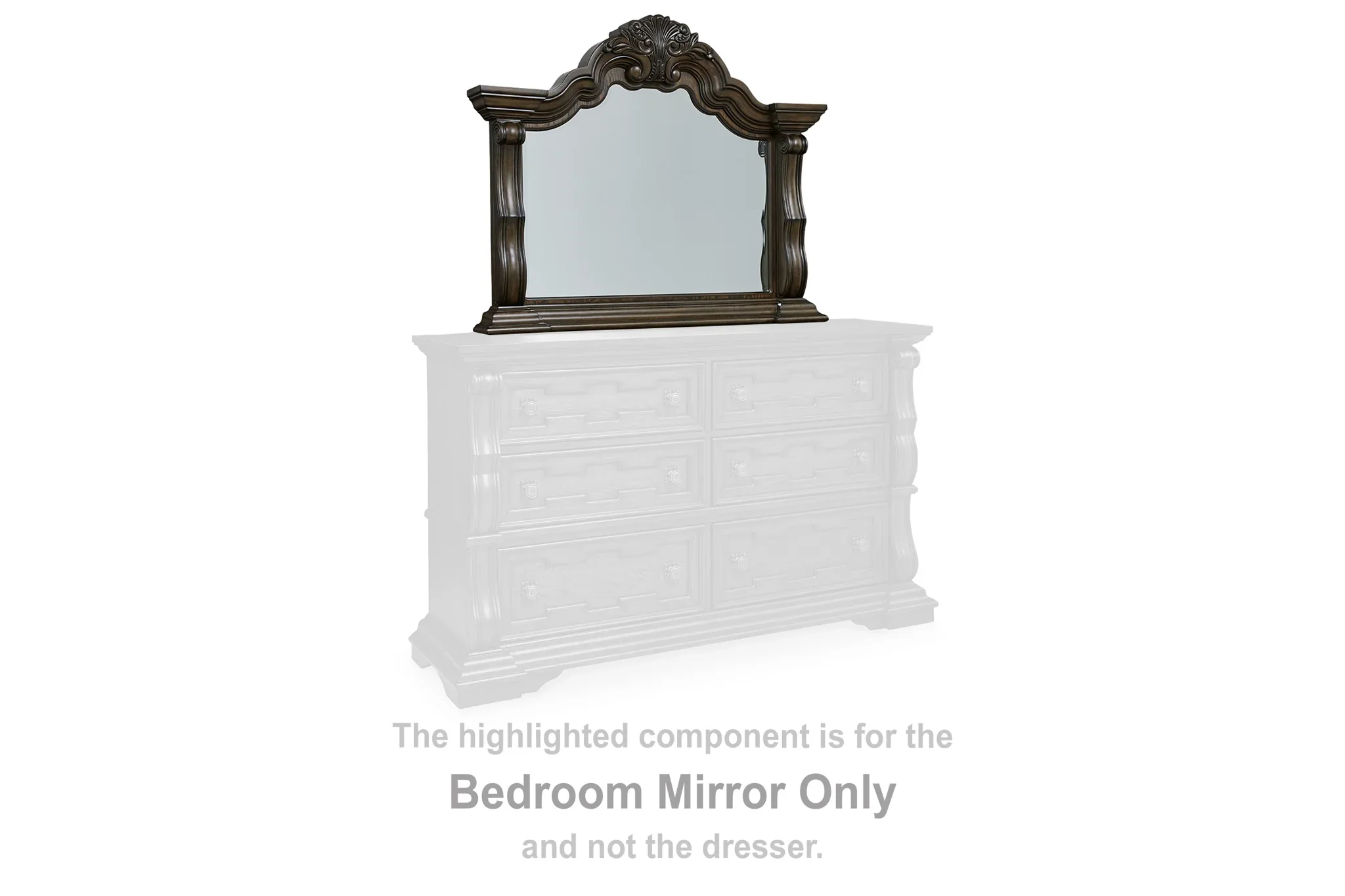 Maylee - Dark Brown - Bedroom Mirror - Image 2