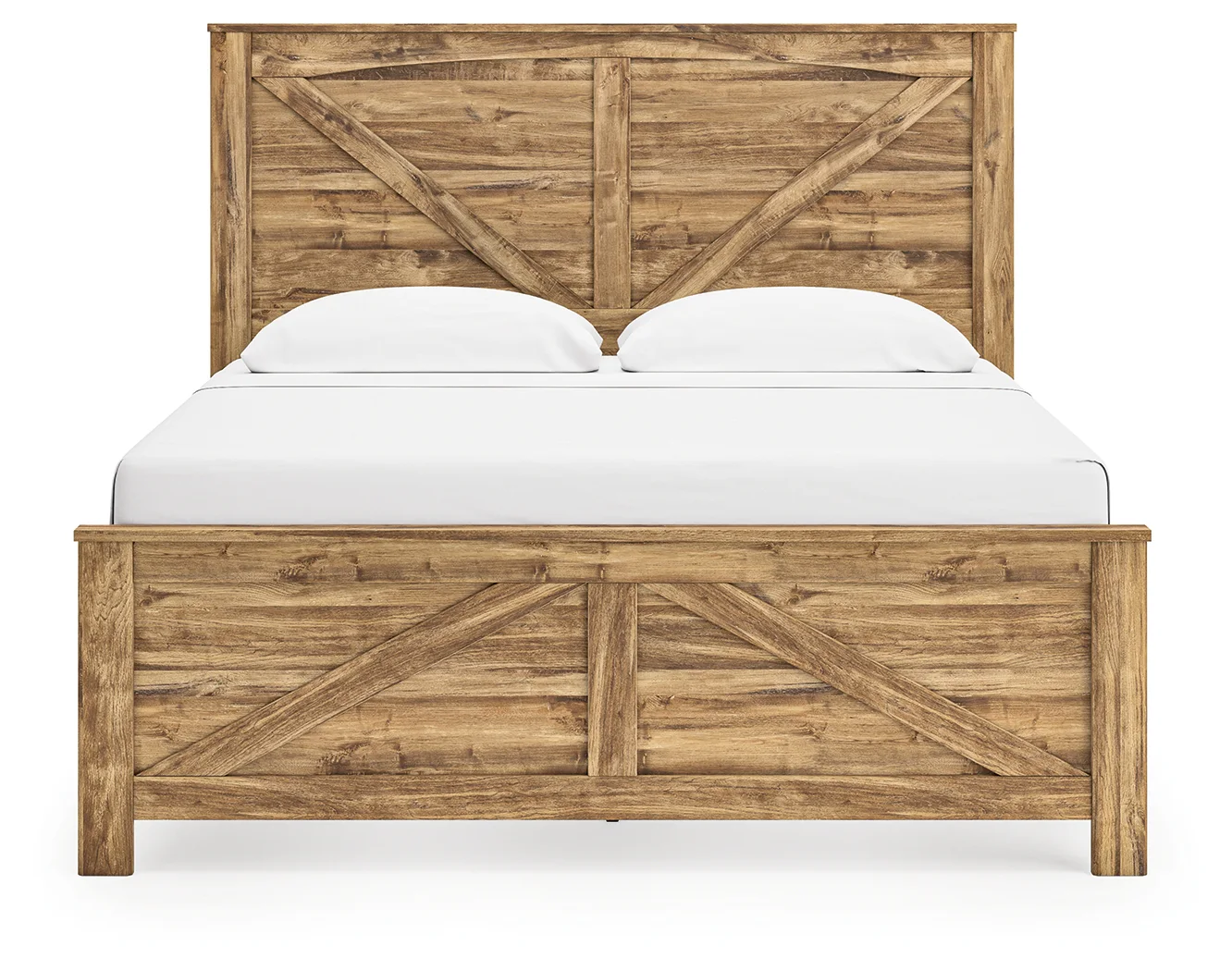 Maystonna - King Crossbuck Panel Bed - Brown - Image 5