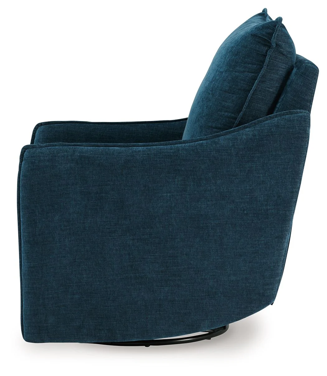 Mcburg - Navy - Swivel Power Recliner - Image 7