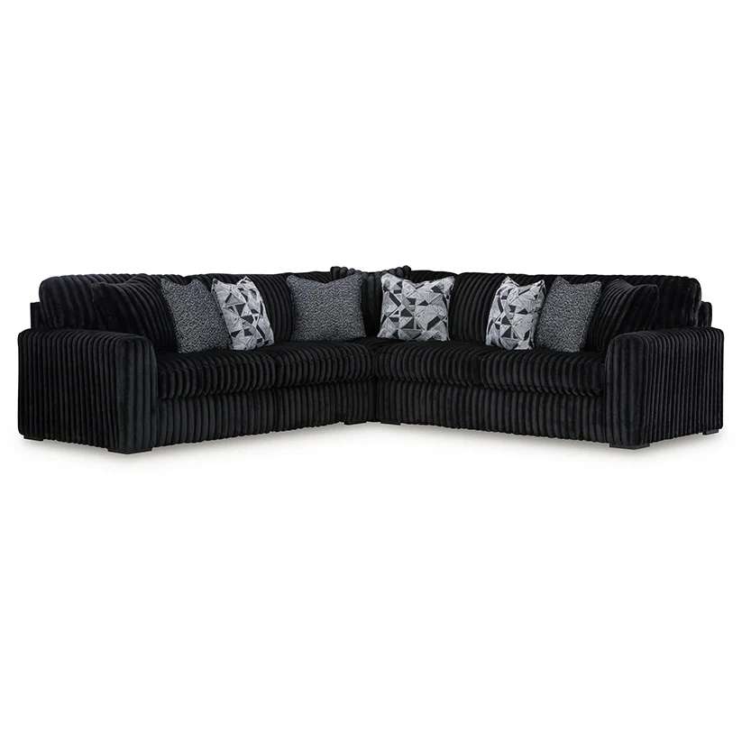 Midnight-madness - Onyx - 3-Piece Sectional