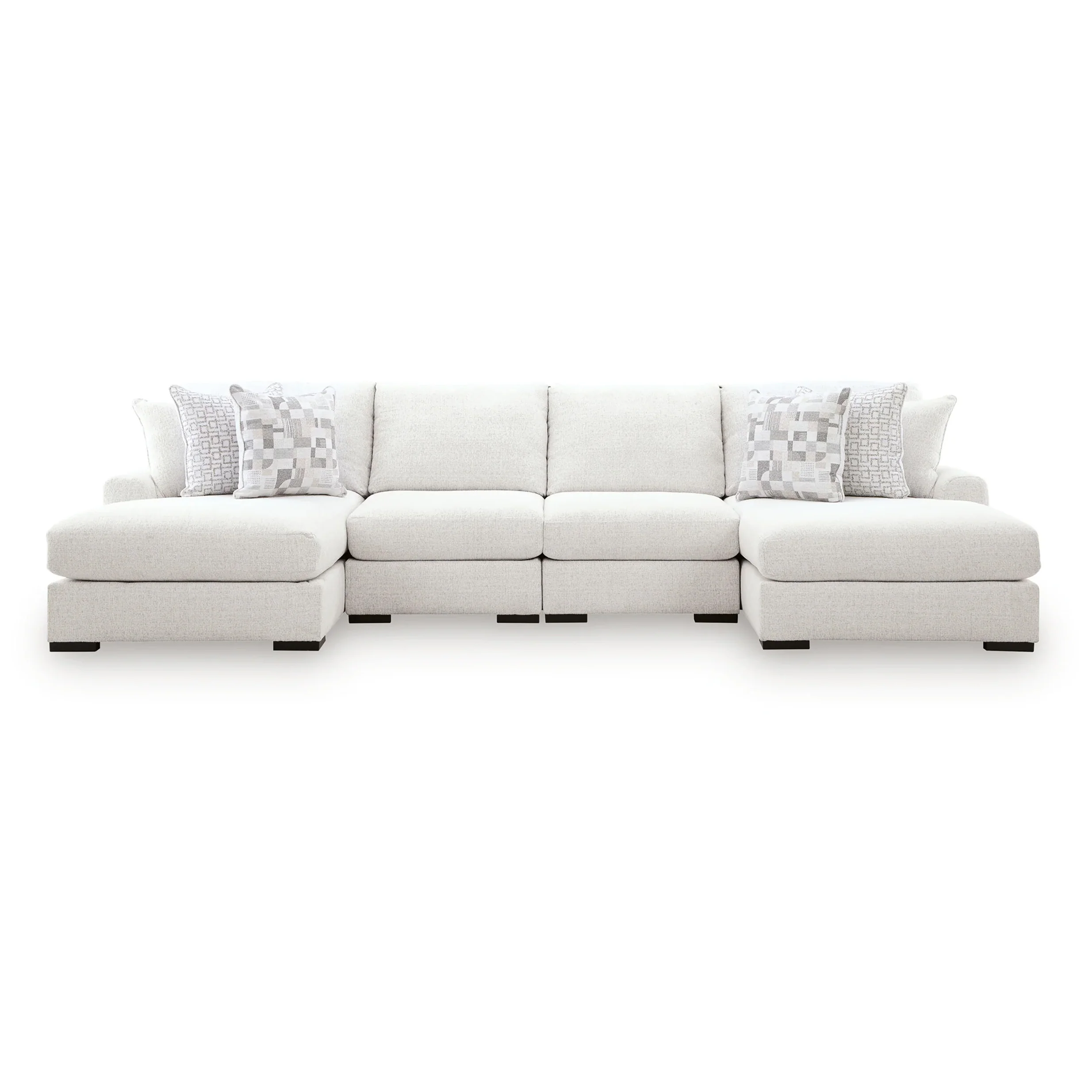 Misty-Lakes - 4-Piece Double Chaise Sectional - Chalk
