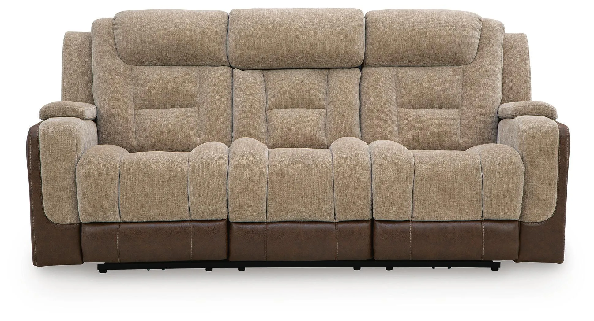 Mixed Motion - Power Reclining Sofa With Adjustable Headrest - Brownstone - Image 3