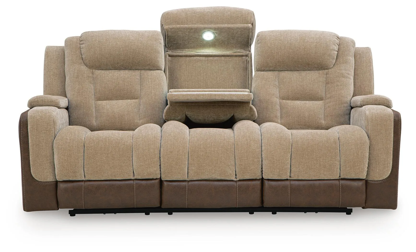 Mixed Motion - Power Reclining Sofa With Adjustable Headrest - Brownstone - Image 5