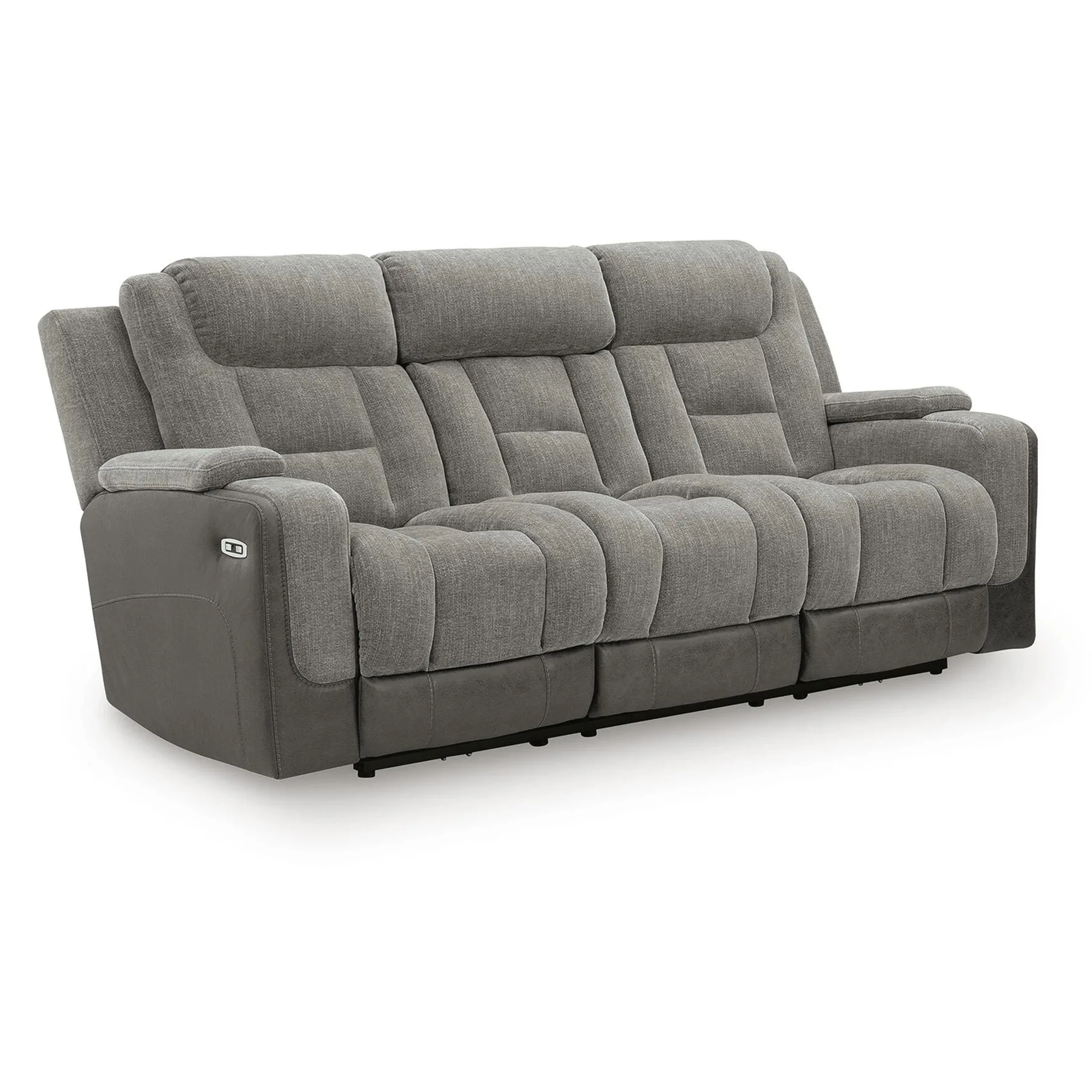 Mixed Motion - Power Reclining Sofa With Adjustable Headrest - Shadow