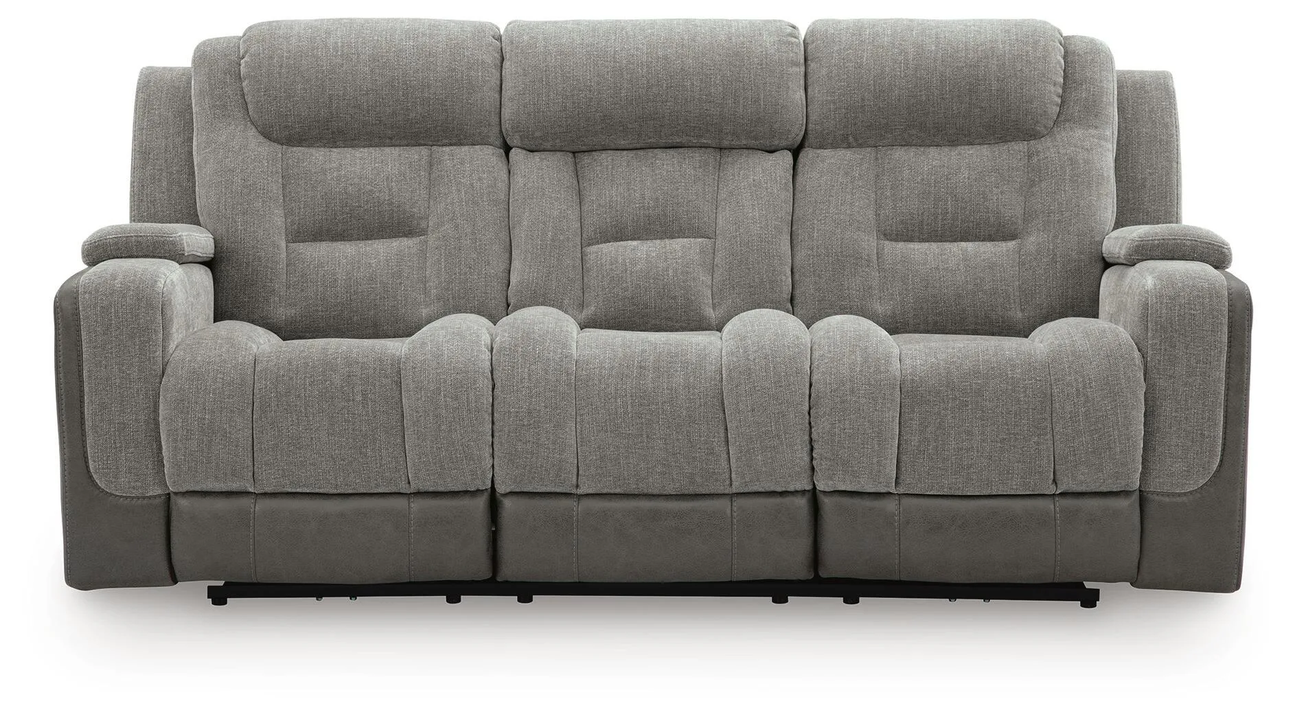 Mixed Motion - Power Reclining Sofa With Adjustable Headrest - Shadow - Image 4