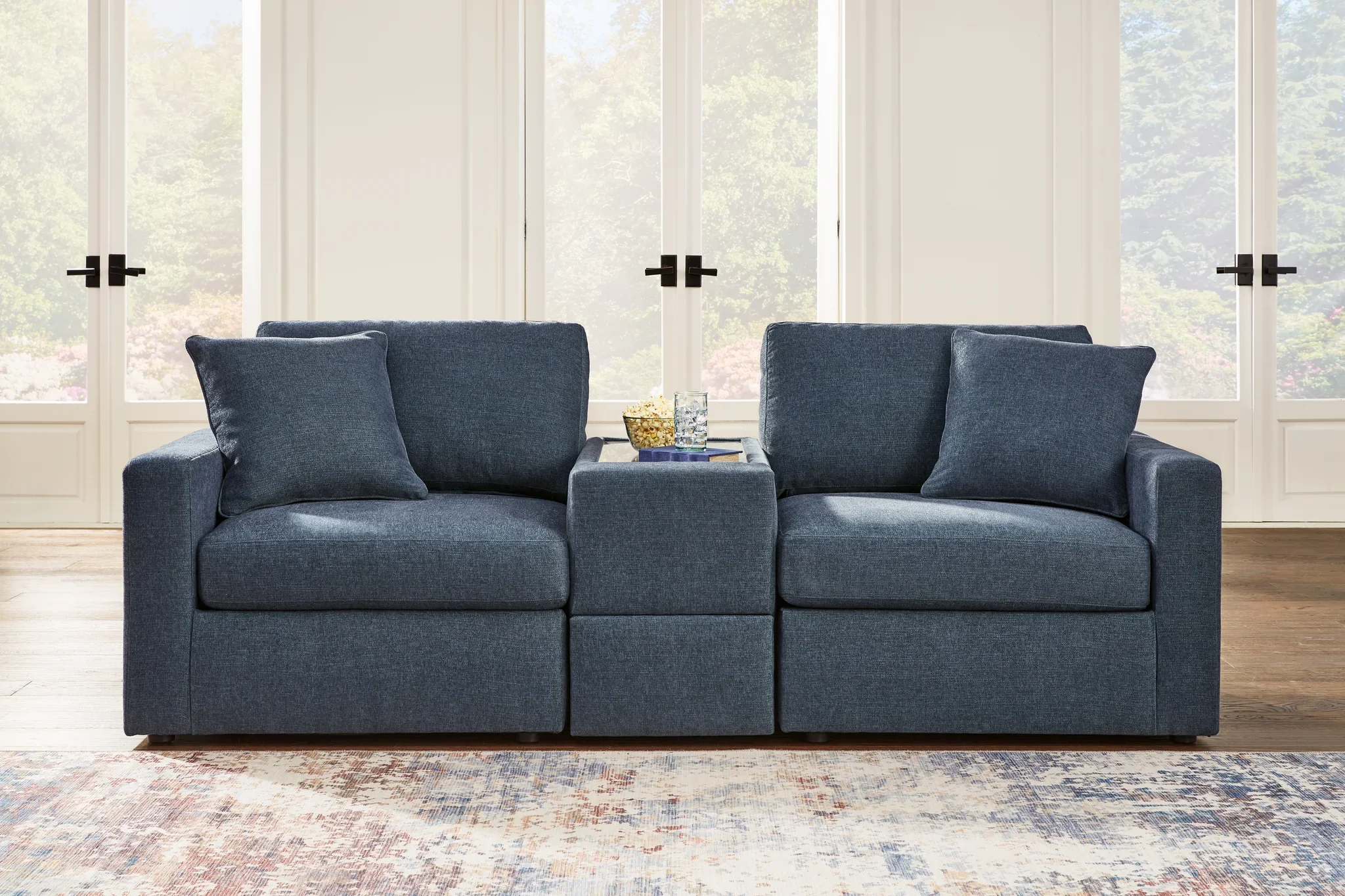 Modmax - Ink - 3-Piece Sectional Sofa With Storage Console - Image 2