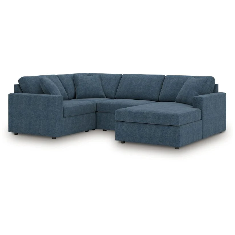 Modmax - Ink - 4-Piece Sectional With Raf Corner Chaise, With Laf Corner Chair