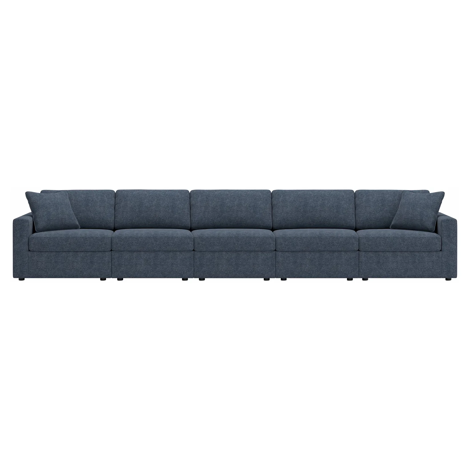 Modmax - Ink - 5-Piece Sectional With LAF / RAF Corner Chairs And 3 Armless Chairs