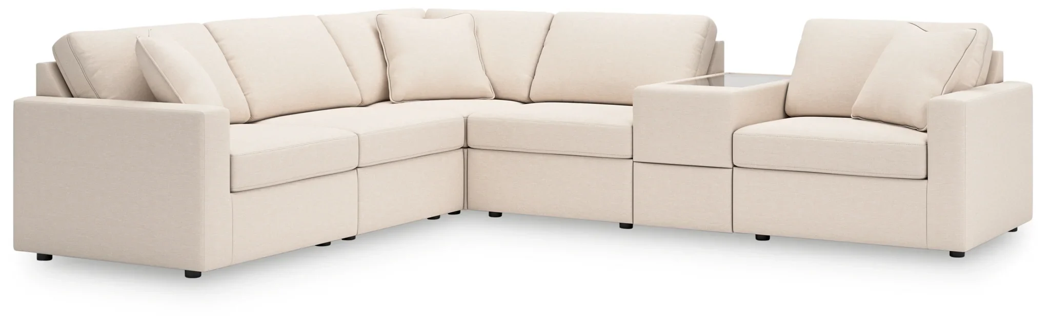Modmax - Oyster - 6-Piece Sectional With Storage Console - Image 2