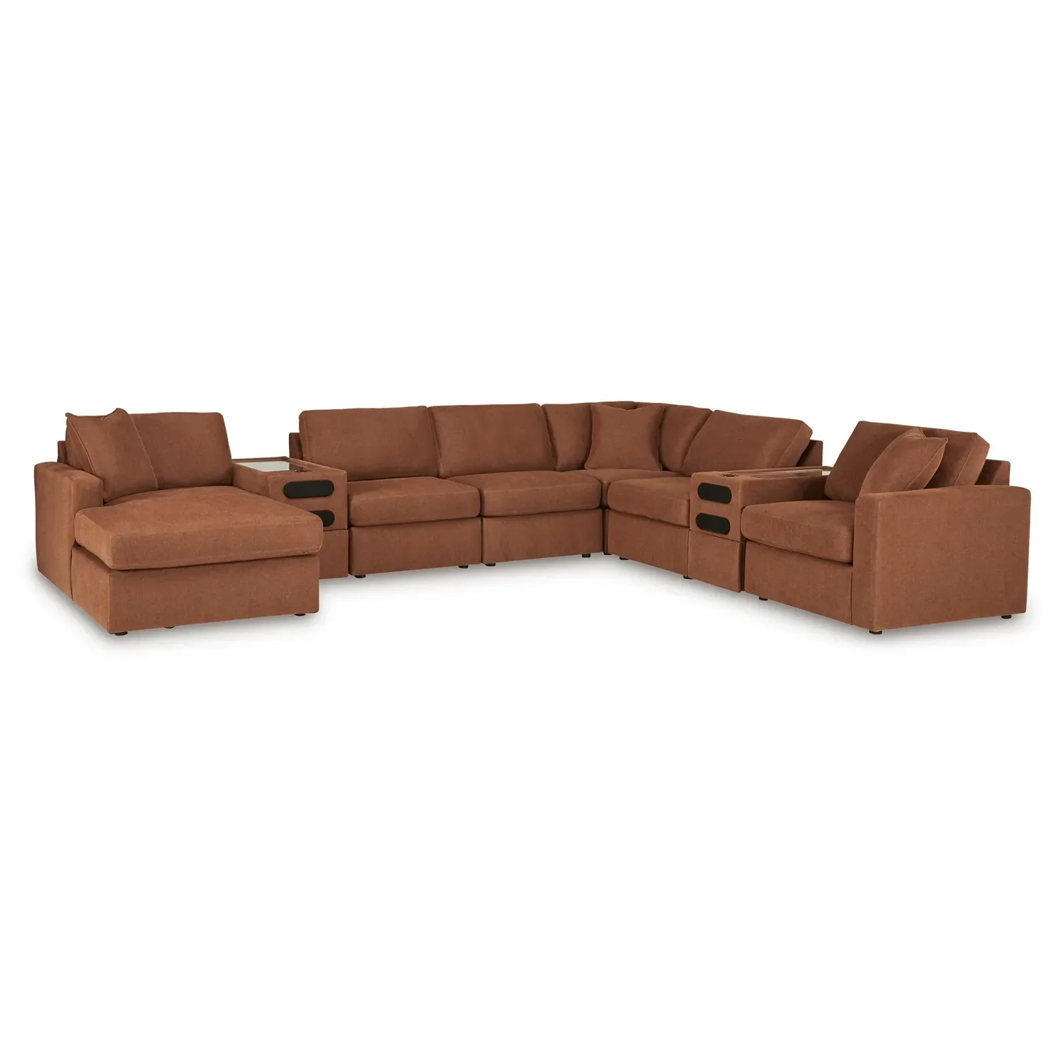 Modmax - Spice - 8-Piece Sectional With Laf Corner Chaise And Audio System Console