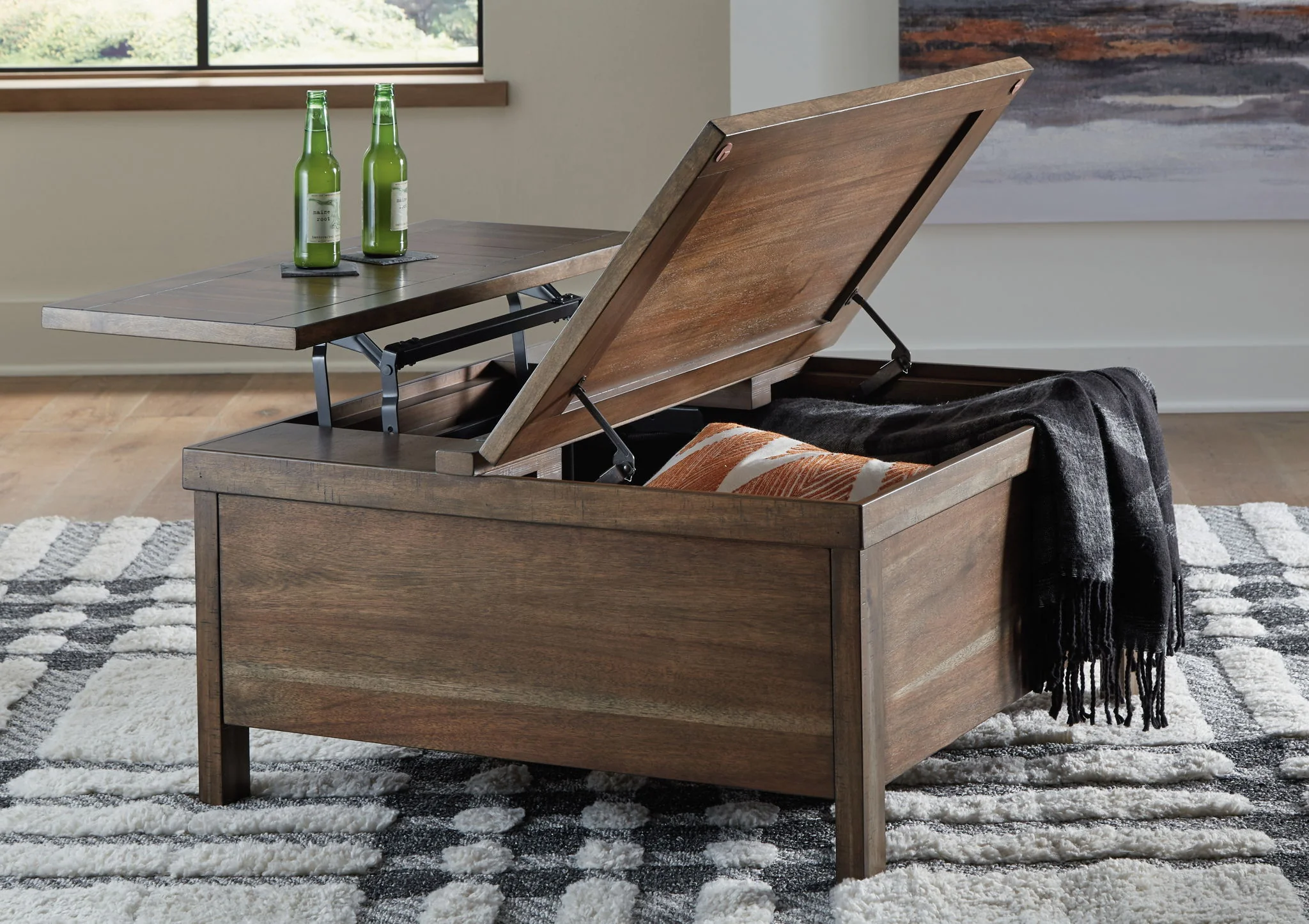 Moriville - Grayish Brown - Lift Top Cocktail Table - Image 5