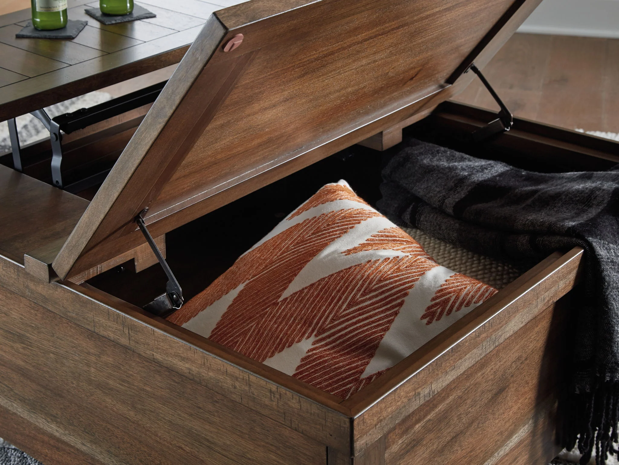 Moriville - Grayish Brown - Lift Top Cocktail Table - Image 6