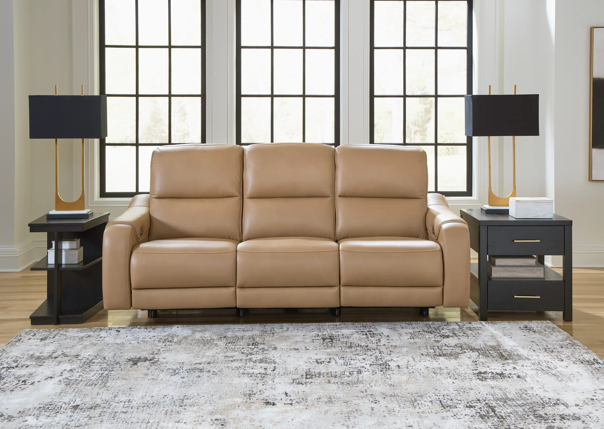 Mosswell - Power Reclining Sofa With Adj Headrest - Toffee - Image 2