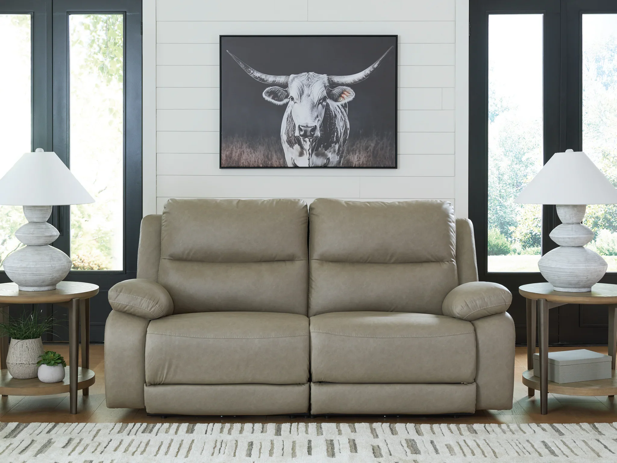 Narwhal Place - Pebble - 2-Piece Reclining Loveseat - Image 2