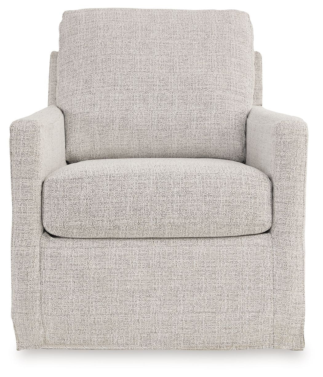 Nenana Next-gen Nuvella - Stone - Swivel Glider Accent Chair - Image 3