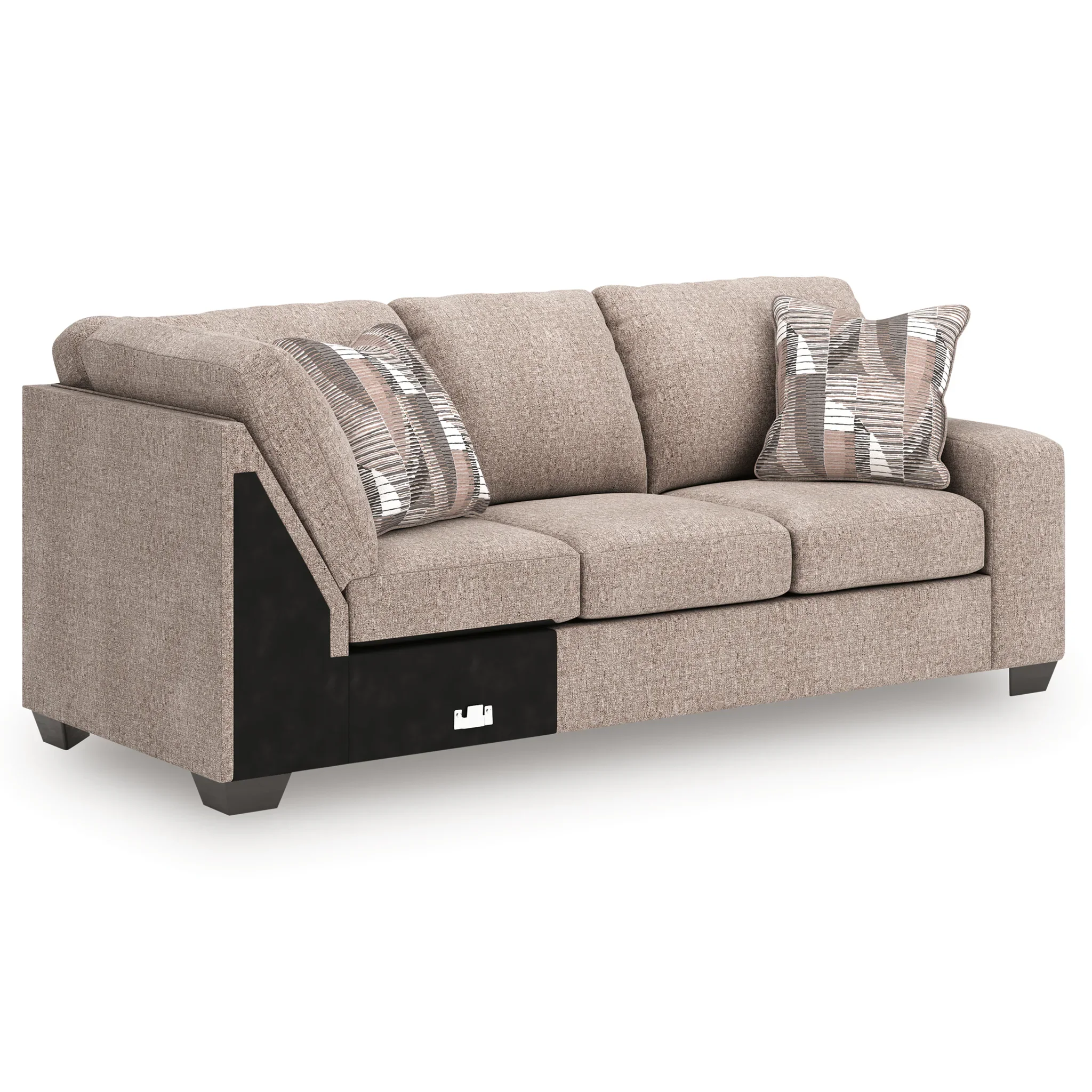 Newellen - 3-Piece Sleeper Sectional With LAF Corner Chaise And RAF Sofa - Beige - Image 5