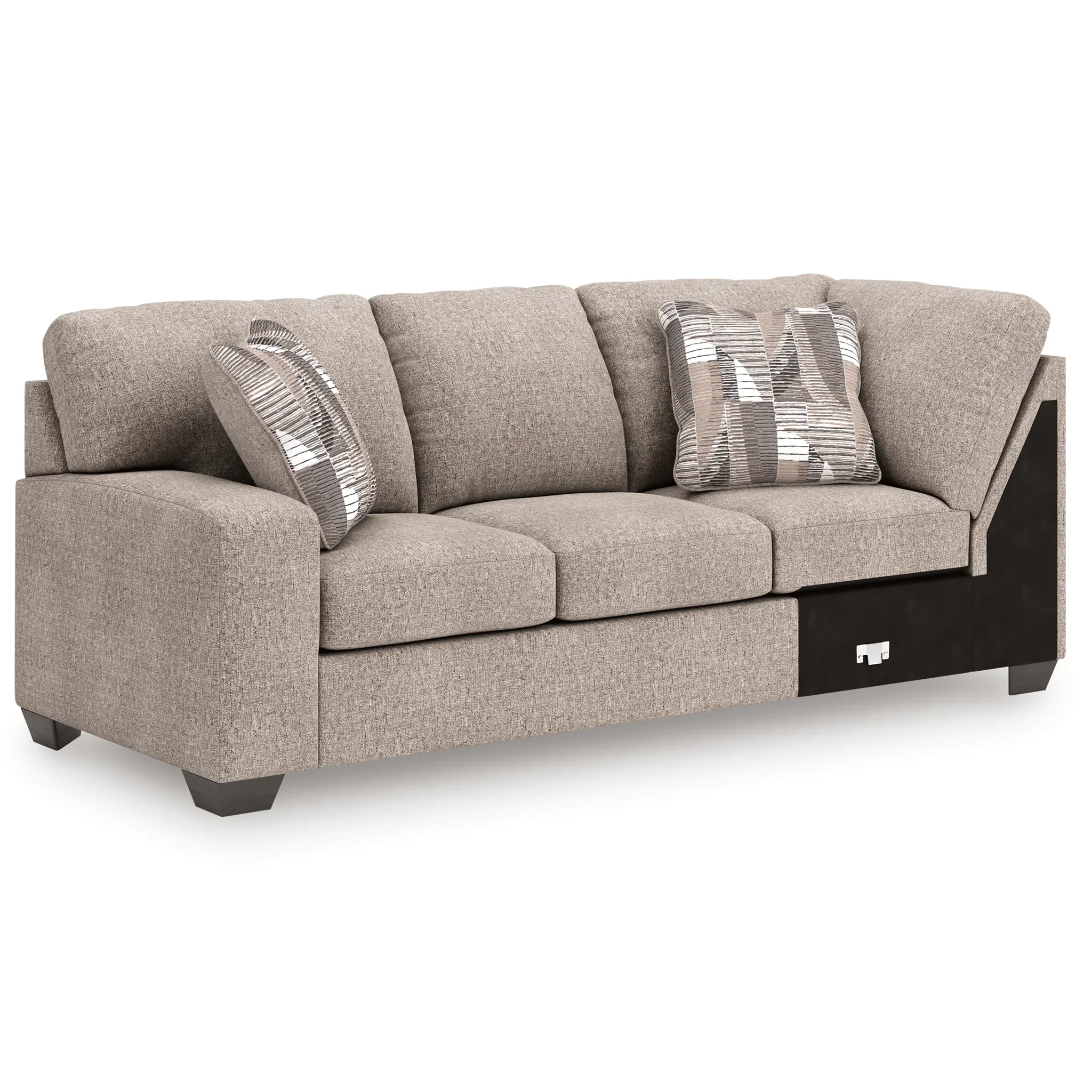 Newellen - 3-Piece Sleeper Sectional With RAF Corner Chaise And LAF Sofa - Beige - Image 3