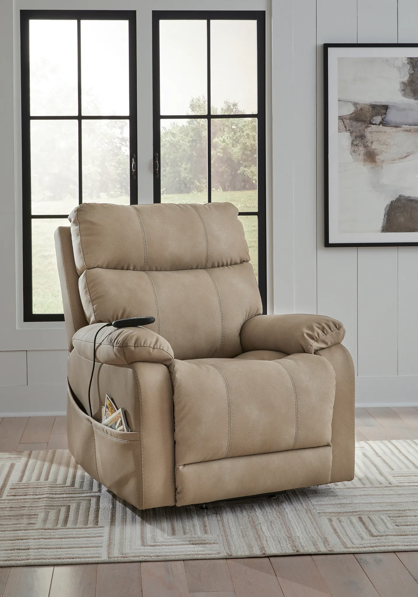 Next-gen Durapella - Sand - Power Lift Recliner - Image 2