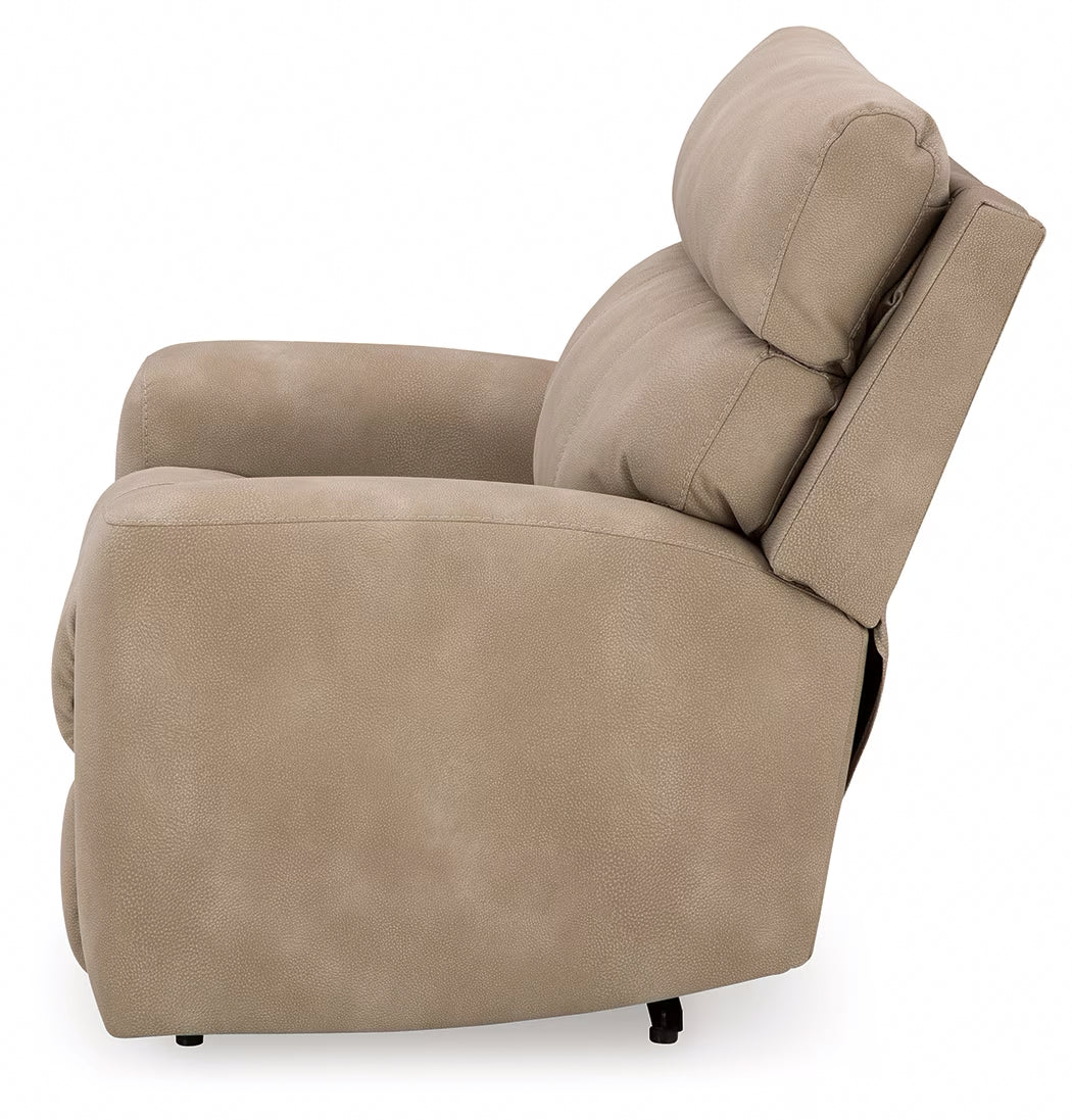 Next-gen Durapella - Sand - Power Recliner With Adj Headrest - Image 2