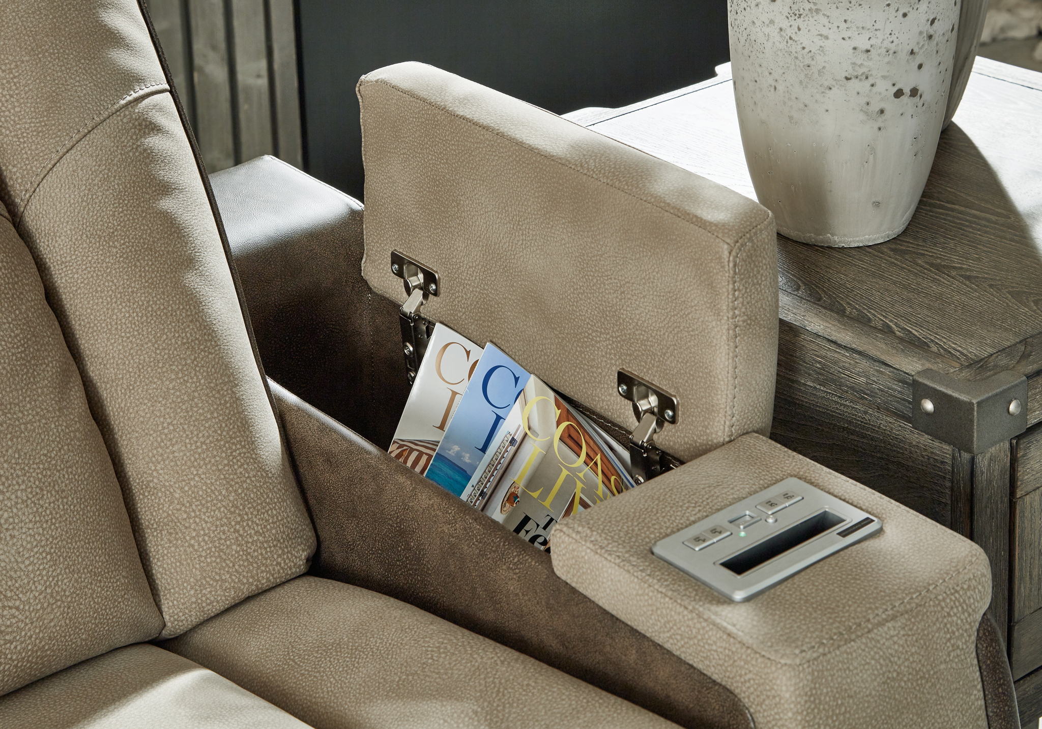 Next-gen - Light Brown - Pwr Recliner/Adj Headrest - Image 9
