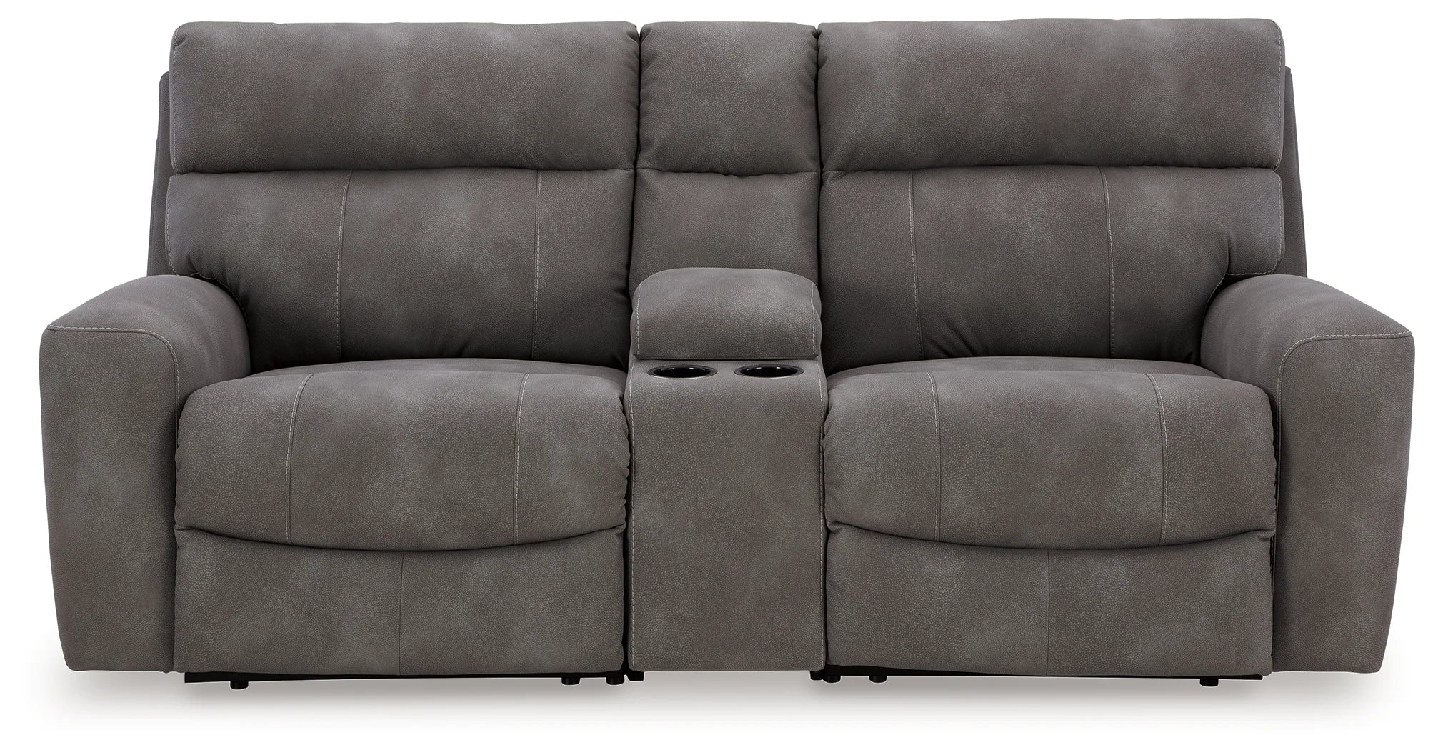 Next-gen Durapella - Slate - 3-Piece Power Reclining Sectional Loveseat With Console - Image 7
