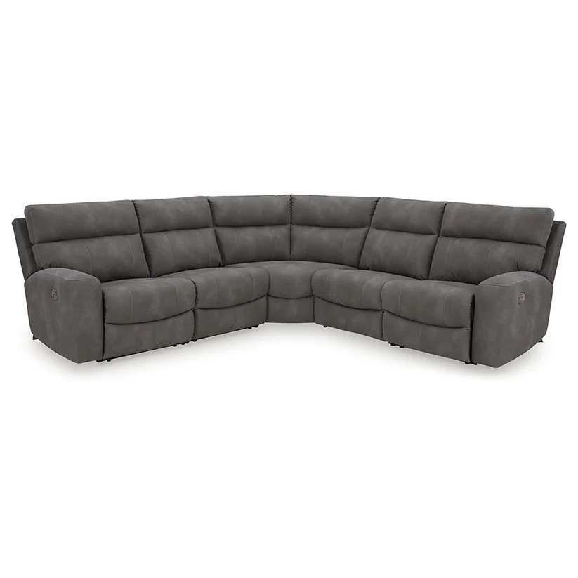 Next-gen Durapella - Slate - 5-Piece Power Reclining Sectional