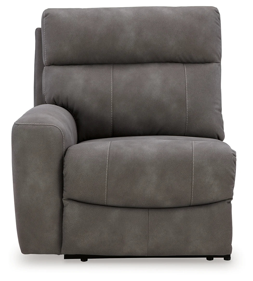 Next-gen Durapella - Slate - 5-Piece Power Reclining Sectional With Console - Image 2